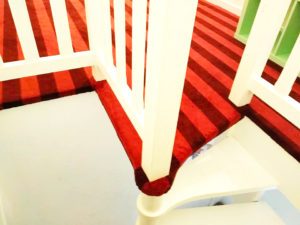 Pose d'une moquette agrafée