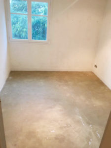 Chambre avant travaux de pose de parquet